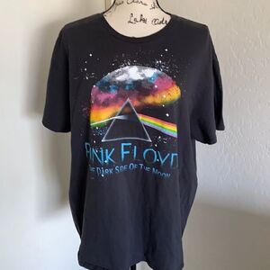 Pink Floyd Faded Black The Dark Side Of The Moon Graphic Shirt